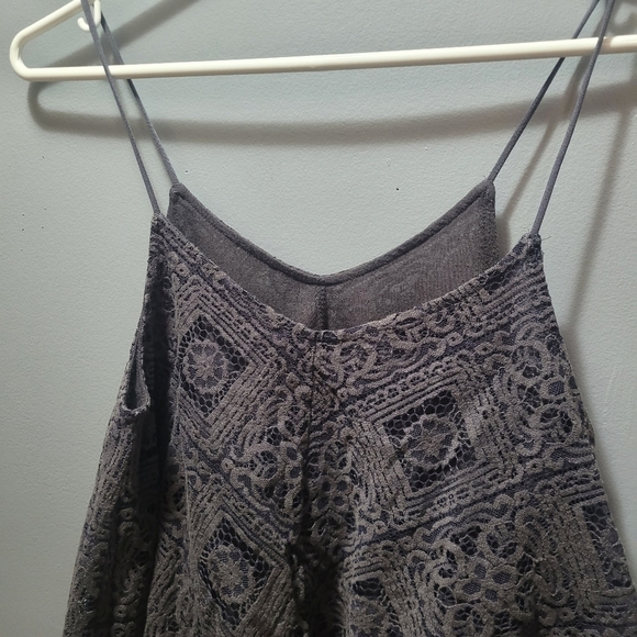 American Eagle Cropped Grey Tank Top XS - Picture 2 of 6